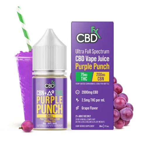 THC Vape Juice CBD + Delta-9 THC Purple Punch In Pakistan