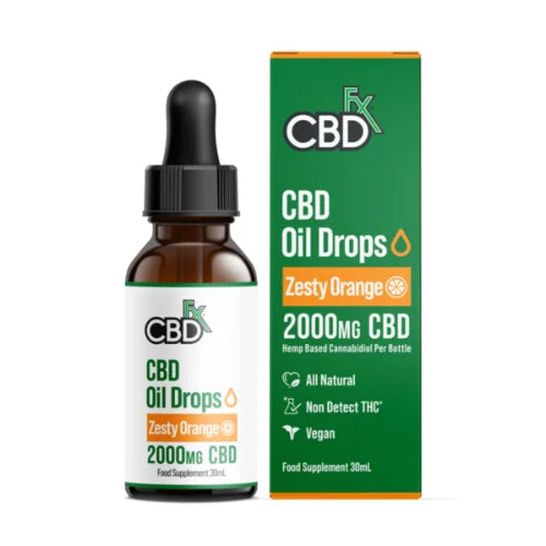 CBDfx 2000mg CBD Oil Zesty Orange Flavour 30ml