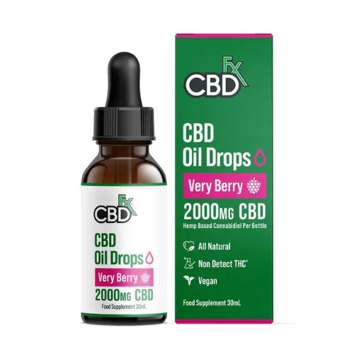 CBDfx 2000mg CBD Oil Very Berry Flavour 30ml